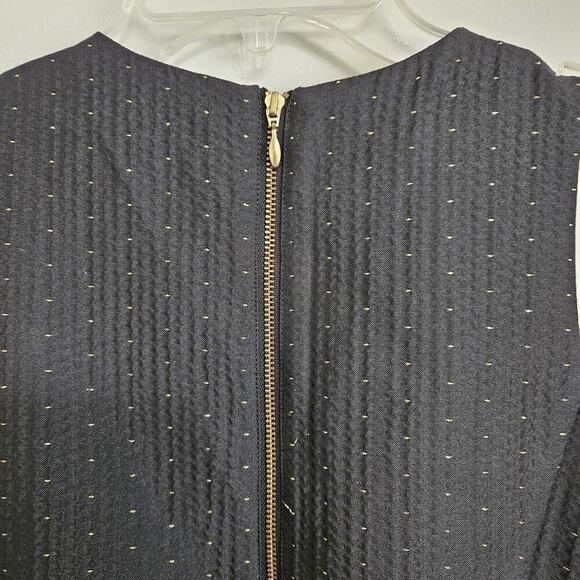 Madewell Women's Dress 8 Cut Out Sleeveless Black Gold Speck Scoop Neck Lined LN - Picture 4 of 10